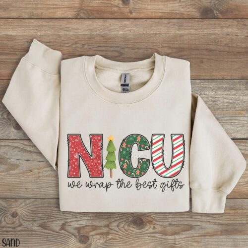 NICU Nurse Christmas Neonatal Neonatal Intensive Care Unit Appreciation Sweatshirt image 0