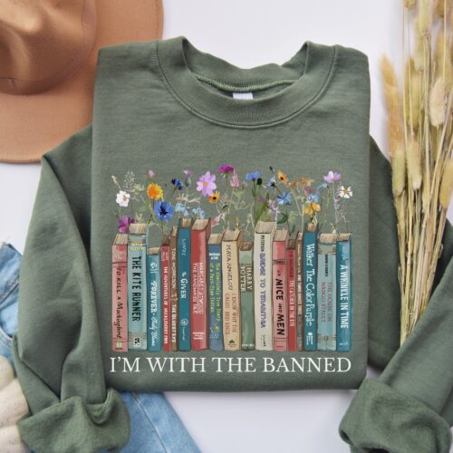 Vintage Love Reading Banned Books Gothic Poet Teacher Literature Sweatshirt image 0