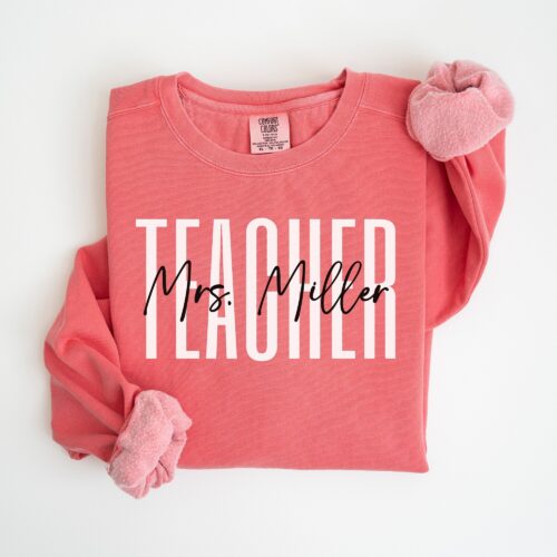 Custom Teacher Personalized Back To School Sweatshirt image 0