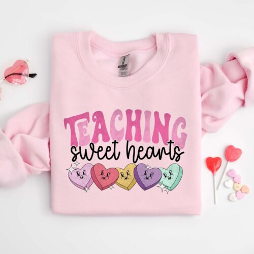 Valentines Day Teaching Sweethearts Love Sweatshirt image 0