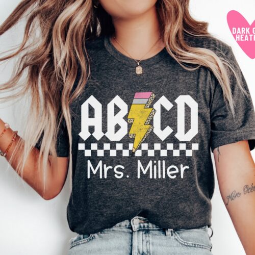 Teacher ABCD Kindergarten Custom Preschool Appreciation Shirt image 1