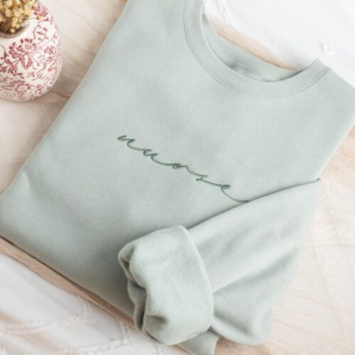 Embroidered Nurse Minimalist Graduation RN Cute Sweatshirt image 0