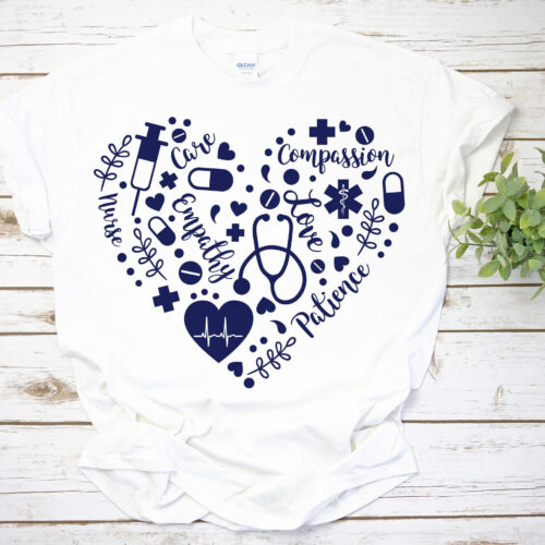 Nurse Loyal Life RN Week CNA School Stethoscope Medication Shirt image 0