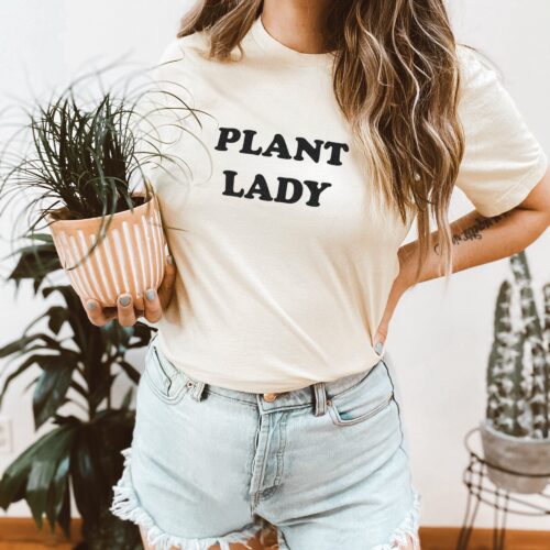 Plant Lady Mom Grandma Day Cute Garden Nature Lovers Shirt image 0