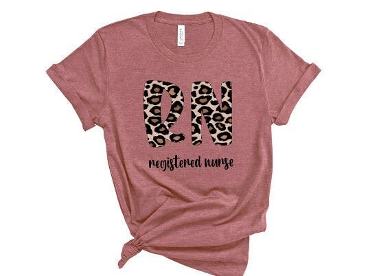 RN Leopard Life Registered Nurse Week CNA School Shirt image 0