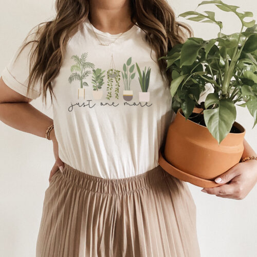 Just One More Plant Mom Lover Gardening Botanical Shirt image 0