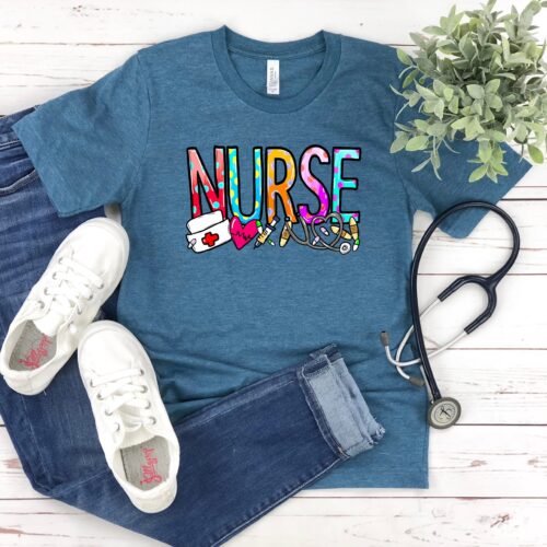 School Nurse Life Student Funny Graduate School Heart Shirt image 0