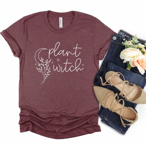 Plant Witch Gardening Lover Plant Halloween Shirt image 0