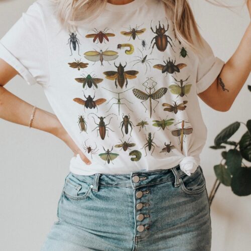 Vintage Insect Goblincore Bug Entomology Gardening Nature Lover Forestcore Shirt image 0