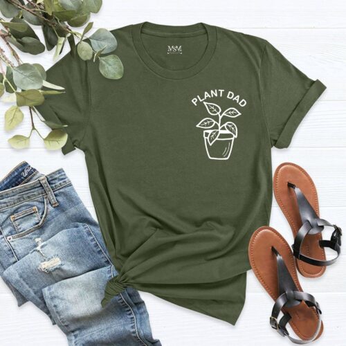 Plant Dad Men Lover Houseplant Monstera Pot Leaf Shirt image 0