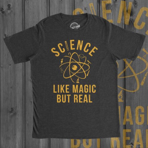 Funny Men Teacher Science Like Magic But Real Atom Shirt image 0