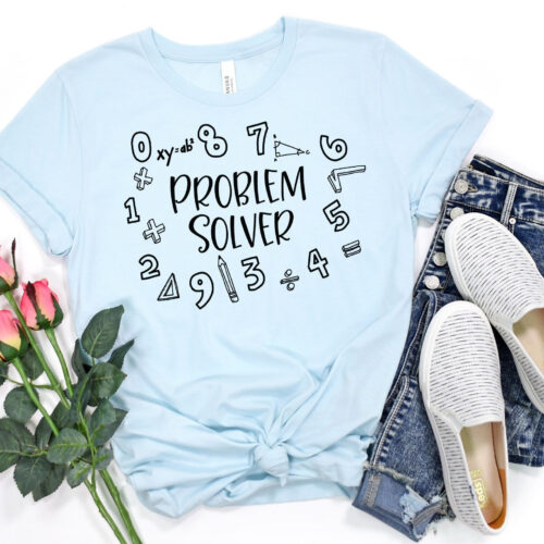 Problem Solver Math Teacher Appreciation Number Shirt image 0