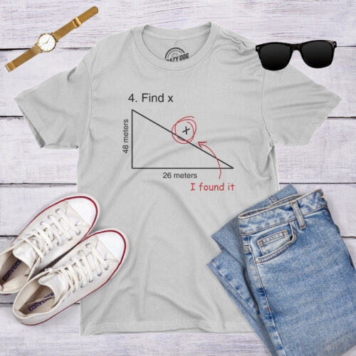 Find X Maths Funny Equation Teacher Memes Men Shirt image 0