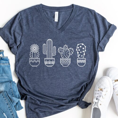 Cactus Botanical Plant Lover Gardening Succulent Mom Shirt image 0