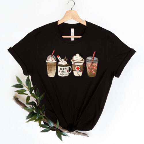 Nurse Coffee Funny Graduation Student Traveling Shirt image 0