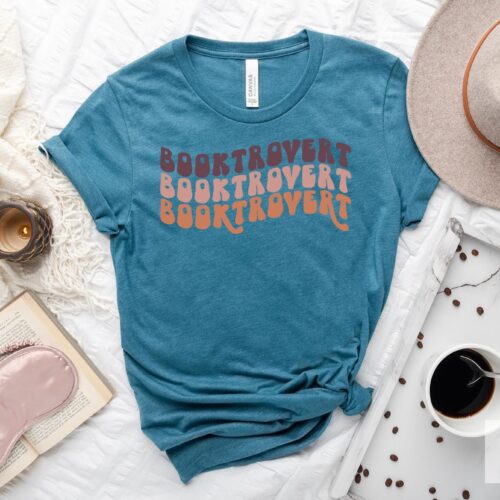 Booktrovert Nerd Reading Teacher Librarian Lover Shirt image 0