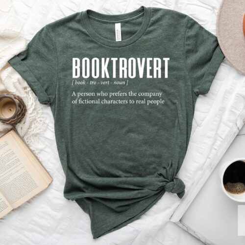 Booktrovert Definition Nerd Bookish Teacher Library Lover Shirt image 0