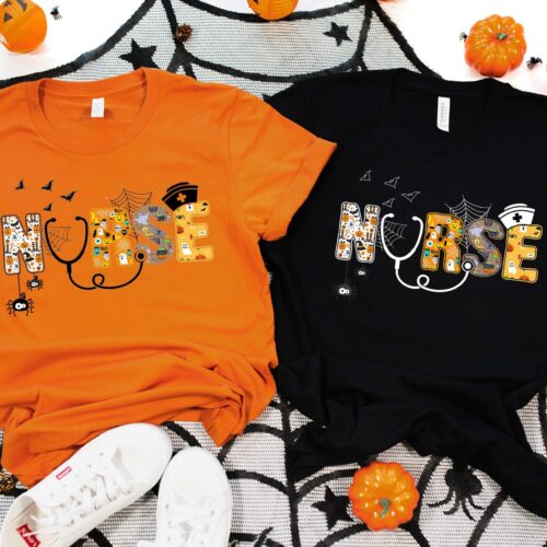 Halloween Nurse Spooky School Life Student Halloween Shirt image 0