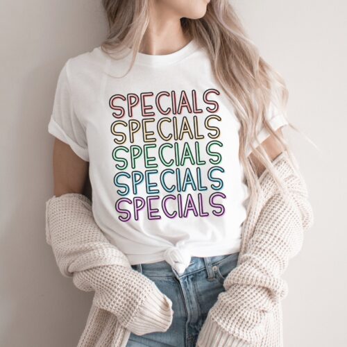 Specials Teacher Repeated Cute Appreciation Sped Shirt image 0