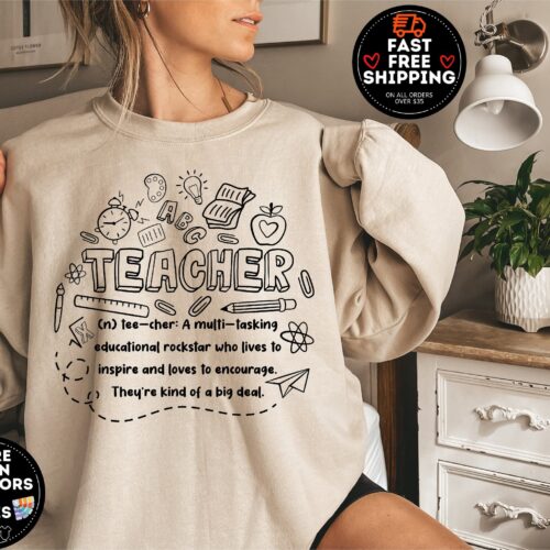 Teacher Definition Back To School Inspirational Life Sweatshirt image 0