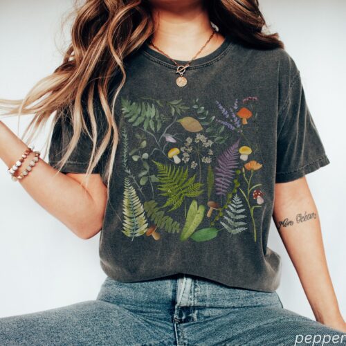 Plant Women Herbology Lover Mom Nature Palm Leaves Shirt image 0