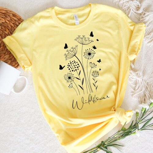 Wild Flowers Floral Botanical Nature Lover Lady Women Gardener Shirt image 0