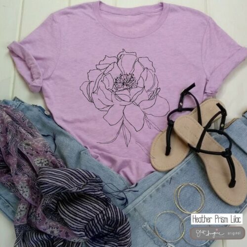 Gentle Rose Flower Botanical Plant Gardening Shirt image 0