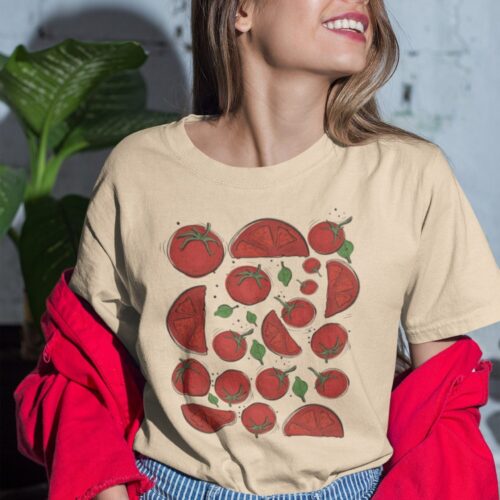 Tomato Vegetable Foodie Gardening Plant Lover Cute Shirt image 0