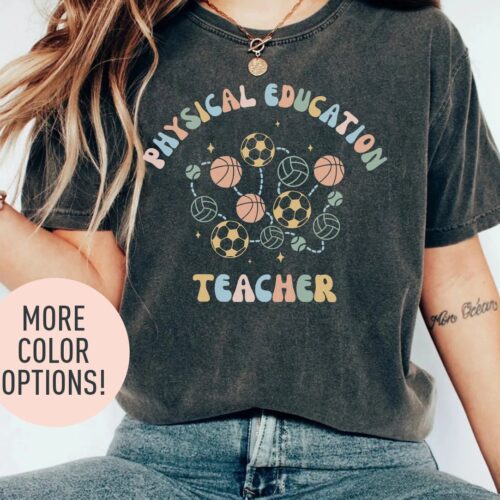 Physical Education Teacher Cute Appreciation Back to School Shirt image 0