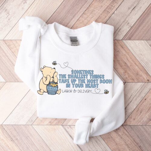 Winnie the Pooh Labor and Delivery Nurse Cute Bear Sweatshirt image 0