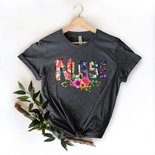 Flower Nurse School Leopard Floral Appreciation Shirt image 0