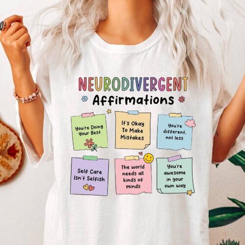 Special Education Teacher Autism Affirmations Neurodiversity Acceptance Awareness Shirt image 1