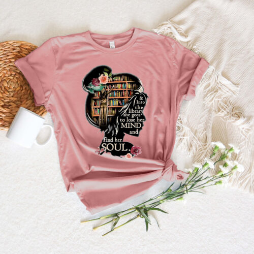 And Into The Library She Goes To Lose Her Mind Read Banned Books Teacher Librarian Shirt image 0