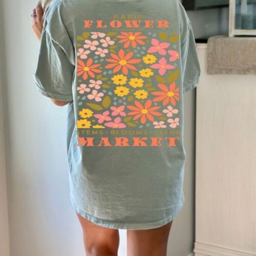 Vintage Pressed Flower Nature Botanical Floral Garden Lover Shirt image 0