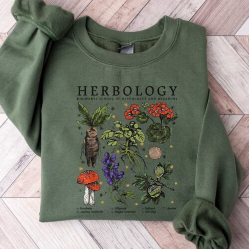 Herbology Plant Lover Flowers Cottage Core Botanical Sweatshirt image 0