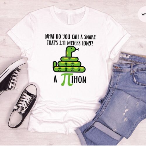 Funny Pi Day Math Teacher Kids Cute Day Snake Shirt image 0