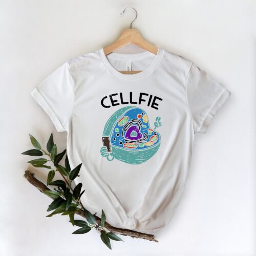 Cellfie Selfie Biology Funny Science Teacher School Shirt image 0