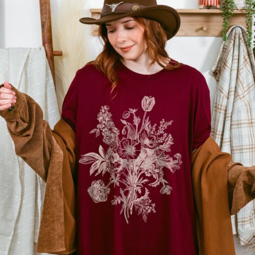 Boho Wildflower Floral Cute Garden Lover Nature Forestcore Shirt image 0