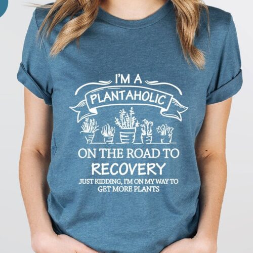 Plantaholic Plant Lover Funny Gardener Cute Vegan House Botanical Shirt image 0