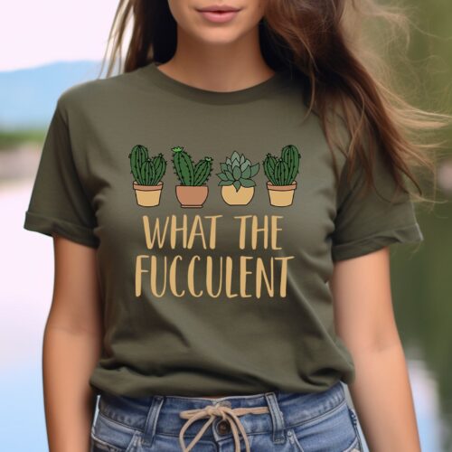 What The Fucculent Plant Lover Cute Funny Plant Shirt image 0