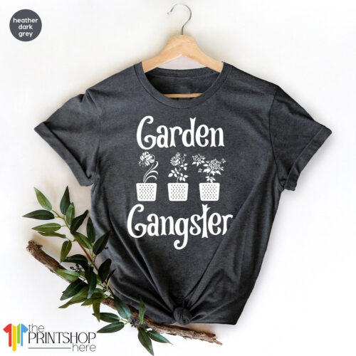 Lovers Funny Garden Gangster Plant Cute Farmer Shirt image 0