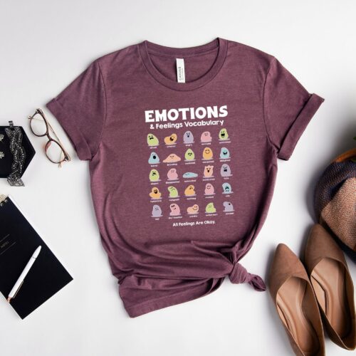 All Feelings Are Okay Cute Emotions Women Special Education Teacher Positive Vibes Shirt image 0