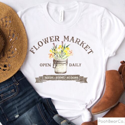 Flower Farmer's Market Cute Gardening Plant Lover Shirt image 0