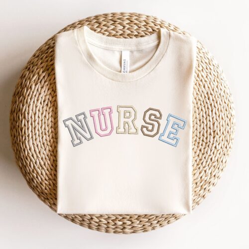 Embroidered Nurse School Medical RN CNA Student Graduate Shirt image 0