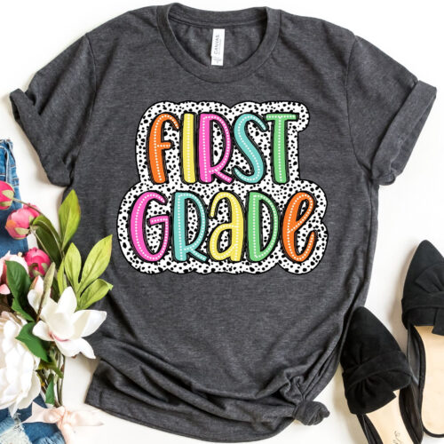 Dalmatian First Grade Teacher Back to School Appreciation Shirt image 0