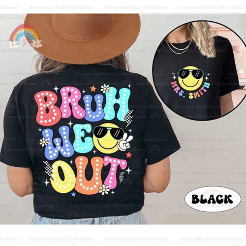 Bruh We Out Teacher Last Day Of School Funny Summer Appreciation Shirt image 0