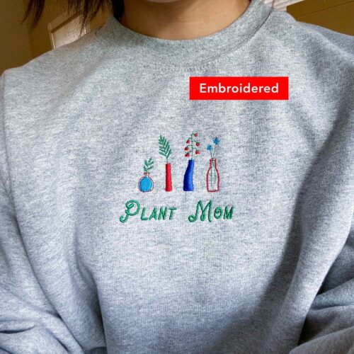 Plant Mom Lady Gardening Indoor Cute Lover Sweatshirt image 0