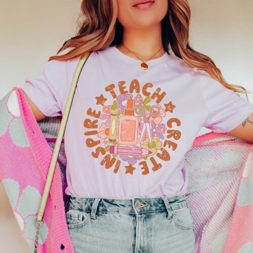 Teacher Distressed Back To School Kindergarten 1st Grade Shirt image 0