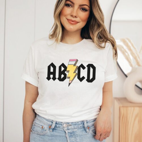 ABCD Cute Teacher Funny Preschool Kindergarten Shirt image 0