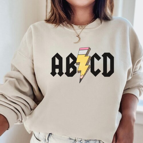 ABCD Teacher Back To School Pencil Appreciation Sweatshirt image 0